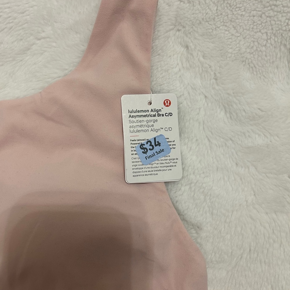 NWT Lululemon Athletica one shoulder sports bra. Size 12 C/D. Align asymmetrical - Picture 3 of 11